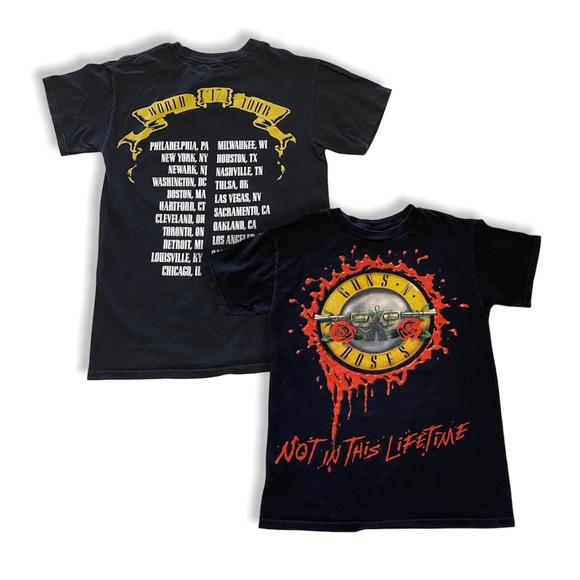 GUNS N ROSES RETRO T-SHIRT - (XS-S) - Picture 1 of 4